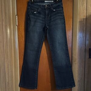 Ladies DKNY Dark Blue Flare Jeans Size 4S